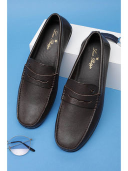 Louis Philippe - Men Brown Slip On Loafers
