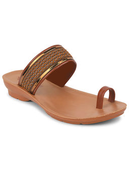 LIBERTY - A-HA LPU-14 Casual Toe Ring Sandals For Women - Tan