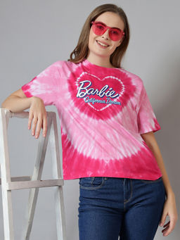 Free Authority - Barbie Relaxed Fit Round Neck T-Shirt - Multi-Color