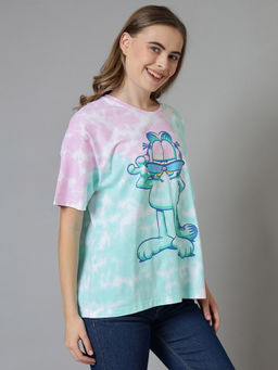 Free Authority - Garfield Printed Oversized Fit T-Shirt - Multi-Color
