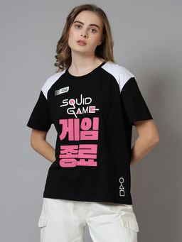 Free Authority - Squid Games Printed Oversized T-Shirt - Multi-Color