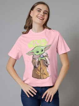 Free Authority - Star Wars Ep- Ix Printed Regular Fit T-Shirt - Pink