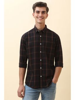 Allen Solly - Men Black Checks Casual Shirt