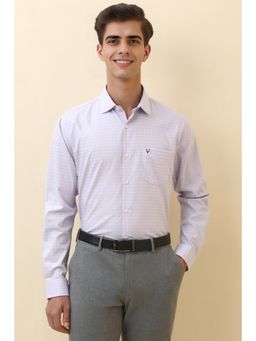 Allen Solly - Men Purple Checks Formal Shirt