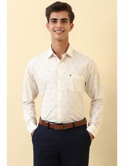 Allen Solly - Men Beige Printed Formal Shirt