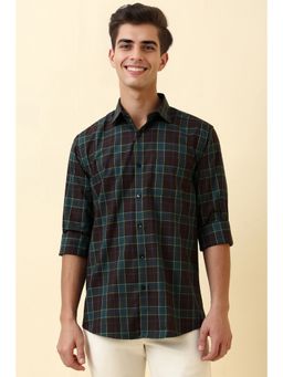 Allen Solly - Men Brown Checks Casual Shirt
