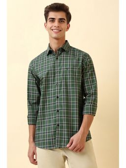 Allen Solly - Men Green Checks Casual Shirt