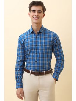 Allen Solly - Men Blue Checks Formal Shirt
