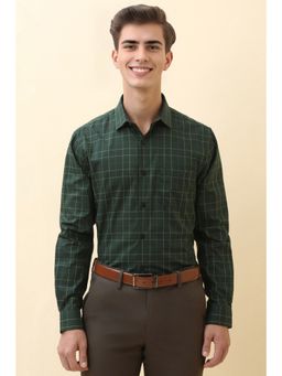 Allen Solly - Men Green Checks Formal Shirt