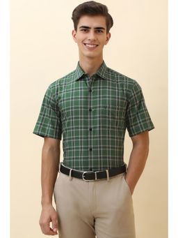 Allen Solly - Men Green Checks Formal Shirt