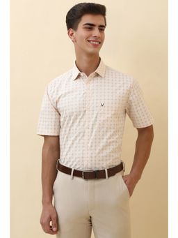 Allen Solly - Men Beige Printed Formal Shirt