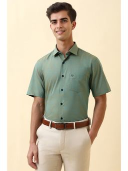 Allen Solly - Men Green Textured Formal Shirt