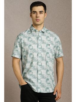 Louis Philippe - Men Green Printed Casual Shirt