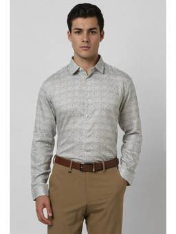 Van Heusen - Men Grey Printed Party Shirt