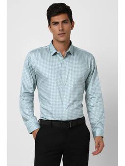 Van Heusen - Men Blue Printed Party Shirt