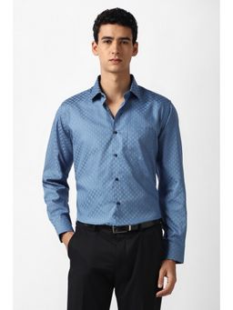 Van Heusen - Men Blue Checks Formal Shirt