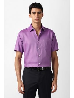 Van Heusen - Men Purple Textured Party Shirt