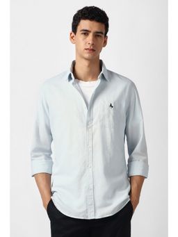 Van Heusen - Men Blue Solid Casual Shirt