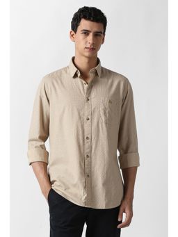Van Heusen - Men Beige Printed Casual Shirt