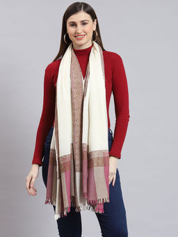 Monte Carlo - Off White Woven Shawls