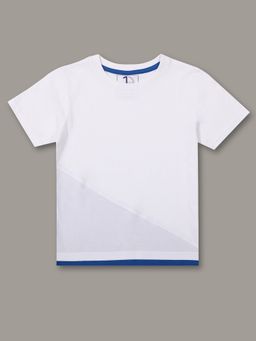 Jumping Joey - Boys Solid White Regular Fit T-Shirt