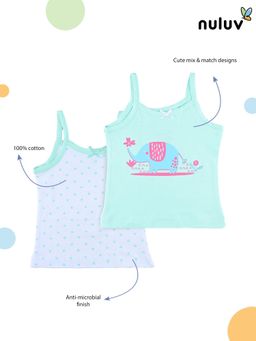 Nuluv - Girls Multi-Color Printed Camisole (Pack of 2)