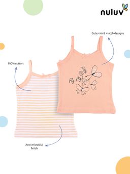 Nuluv - Girls Multi-Color Printed Camisole (Pack of 2)