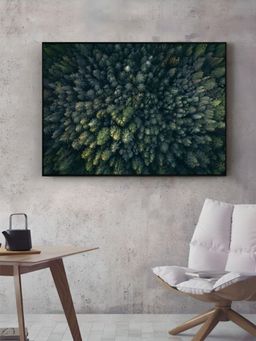 The Handmade Flair - Green Forest View From Above Green Trees Wilderness Wall Art