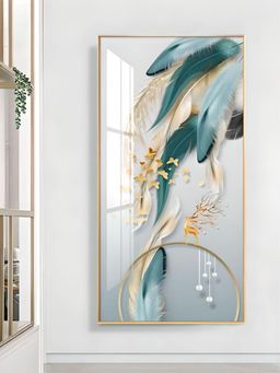 The Handmade Flair - Blue White Mystical Deer Landscape Wall Art