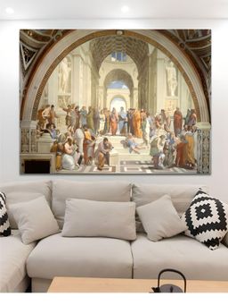 The Handmade Flair - Off-White Classic Printed Framed Canvas Wall Art