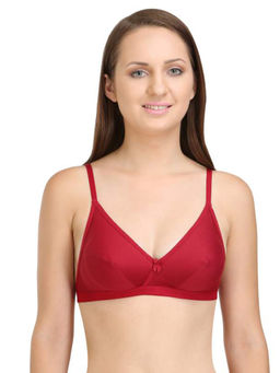 Bodycare - Perfect Coverage Bra In Maroon-Red-Coral Color (Pack of 3)