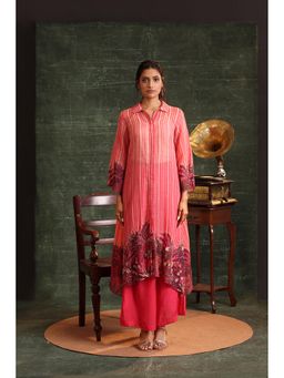 Soup by Sougat Paul - Pink Kaira Embellished Kurta with Palazzo (Set of 2)