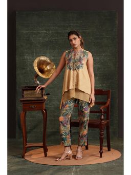 Soup by Sougat Paul - Beige Kaira Embellished Co-Ord (Set of 3)