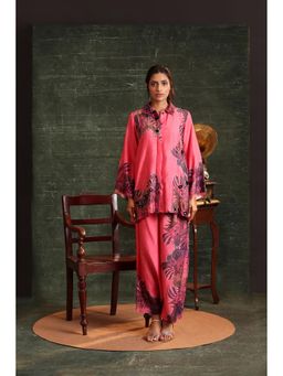Soup by Sougat Paul - Pink Kaira Embellished Palazzo with Shirt (Set of 2)