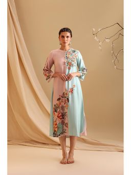 Soup by Sougat Paul - Blue Aarani Colour Block Dress