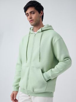 The Souled Store - Mist Green Men Oversized Hoodie