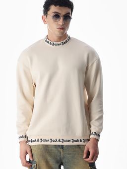 Jack & Jones - Men Oversized Beige Sweatshirt