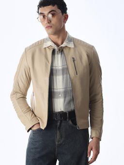 Jack & Jones - Men Regular Fit Beige Jacket