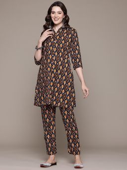 Readiprint - A Line Style Cotton Fabric Black Color Tunic and Pants (Set of 2)