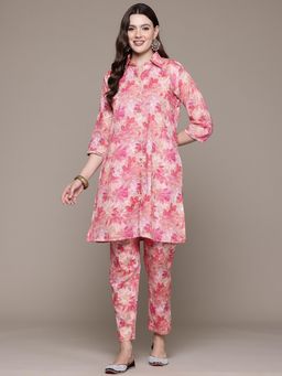 Readiprint - A Line Style Cotton Fabric Pink Color Tunic and Pants (Set of 2)