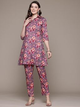 Readiprint - A Line Style Cotton Fabric Purple Color Tunic and Pants (Set of 2)