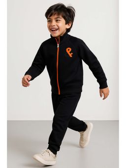 Tales & Stories - Boys Black Printed Sweatshirt