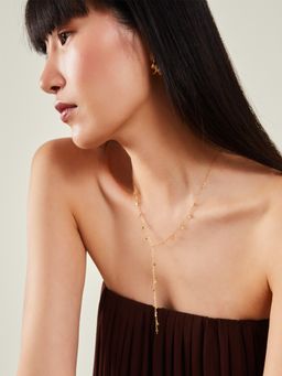 Accessorize London - Women 14K Gold Plated Bobble Y-Necklace