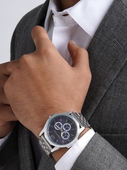 Joker and Witch - Joker & Witch Daytona Blue Dial Silver Metallic Strap