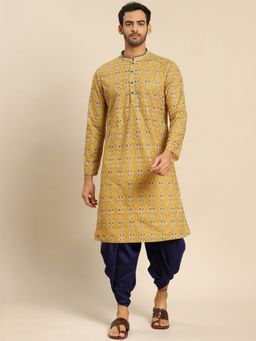 KISAH - Men Mustard Kurta Set (Set of 2)