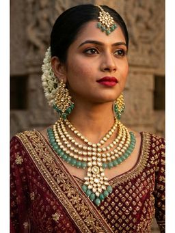 MINAKI - Green Meher Gulzar Bridal Jewellery Set