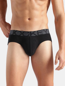 Jockey - US17 Men Super Combed Cotton Rib Solid Brief Black