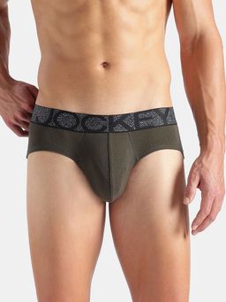 Jockey - US17 Men Super Combed Cotton Rib Solid Brief Olive