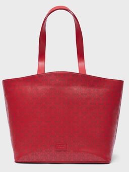 IYKYK by Nykaa Fashion - Structured Monogram Red Tote bag