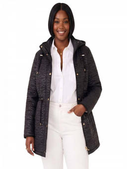 Kate Spade - Black Qulited Spade Coat